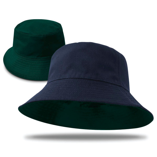Reversible School Bucket Hats Navy Green